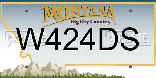 W424DS Montana License Plate