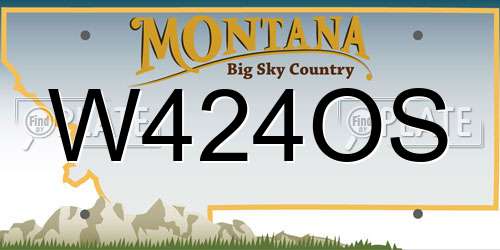 W424OS Montana License Plate