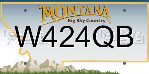 W424QB Montana License Plate