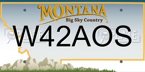 W42AOS Montana License Plate