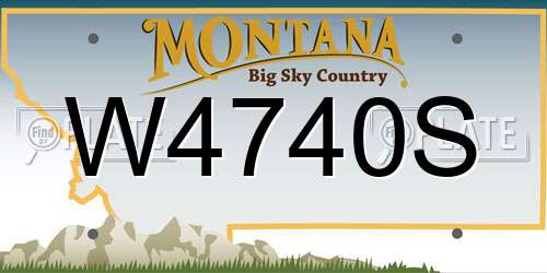 W4740S Montana License Plate