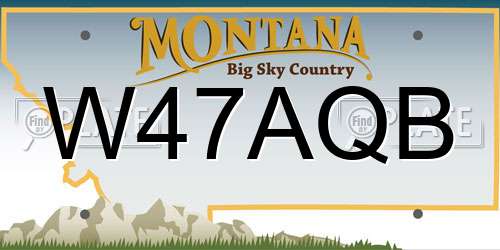 W47AQB Montana License Plate