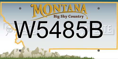 W5485B Montana License Plate