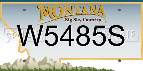 W5485S Montana License Plate
