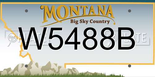 W5488B Montana License Plate