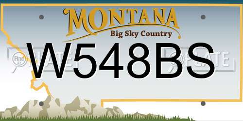 W548BS Montana License Plate