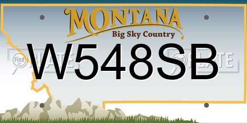 W548SB Montana License Plate