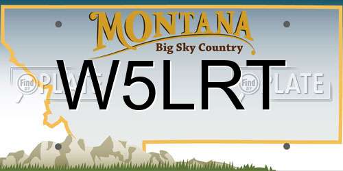 W5LRT Montana License Plate