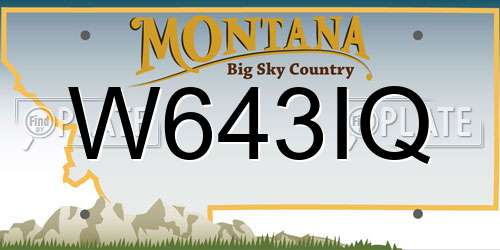 W643IQ Montana License Plate