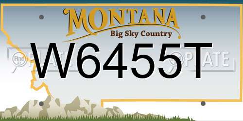 W6455T Montana License Plate
