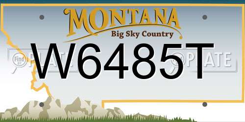 W6485T Montana License Plate