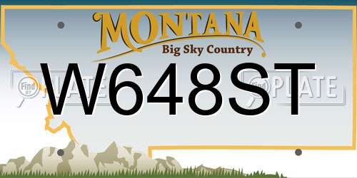 W648ST Montana License Plate