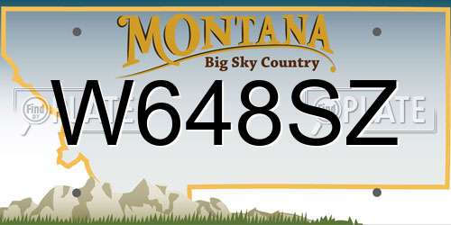 W648SZ Montana License Plate