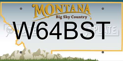 W64BST Montana License Plate
