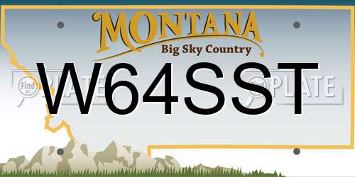 W64SST Montana License Plate