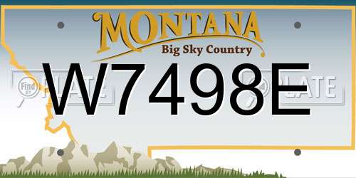 W7498E Montana License Plate