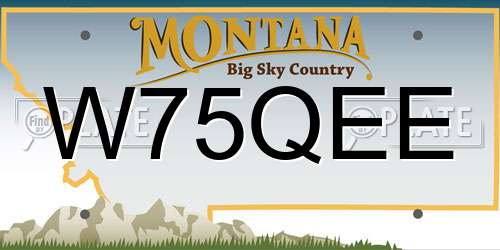 W75QEE Montana License Plate