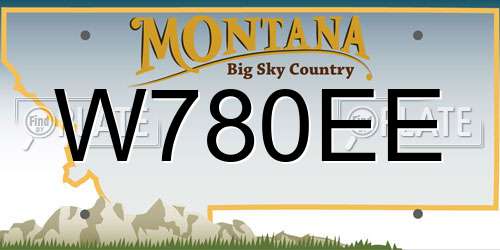 W780EE Montana License Plate