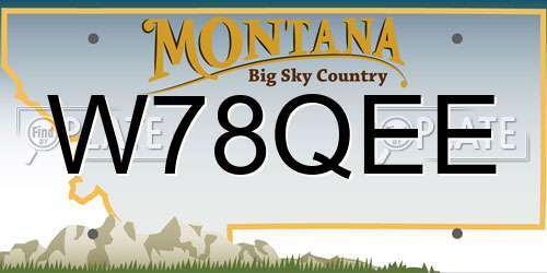 W78QEE Montana License Plate