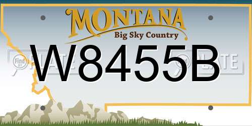 W8455B Montana License Plate