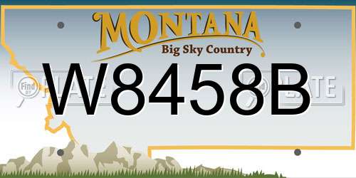 W8458B Montana License Plate