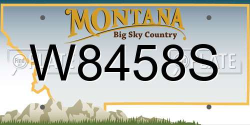 W8458S Montana License Plate