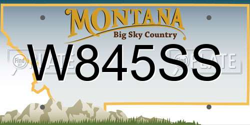 W845SS Montana License Plate