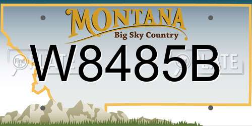 W8485B Montana License Plate
