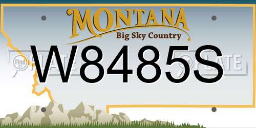 W8485S Montana License Plate