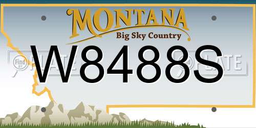 W8488S Montana License Plate