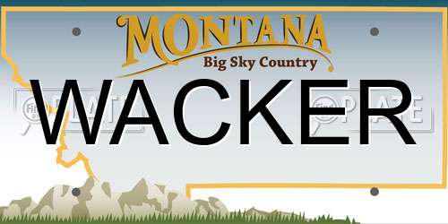 WACKER Montana License Plate