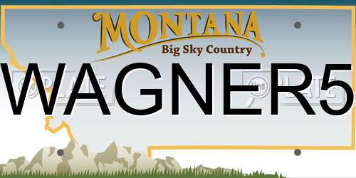 WAGNER5 Montana License Plate