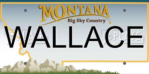 WALLACE Montana License Plate