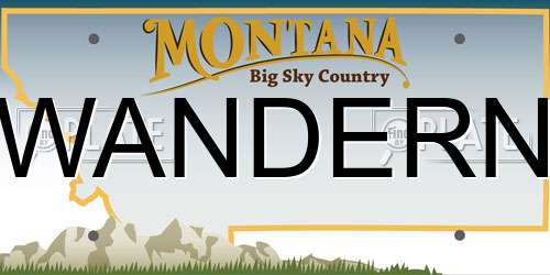 WANDERN Montana License Plate