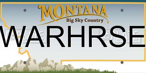 WARHRSE Montana License Plate
