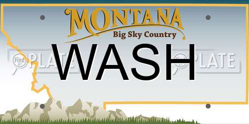 WASH Montana License Plate