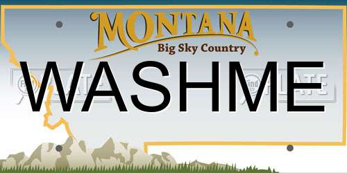 WASHME Montana License Plate