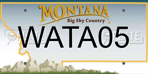 WATA05 Montana License Plate