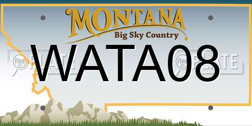 WATA08 Montana License Plate