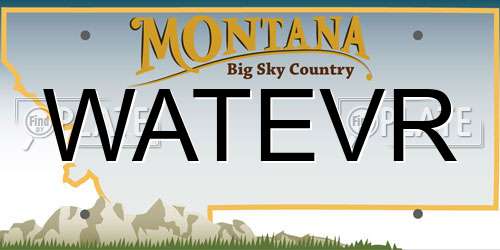 WATEVR Montana License Plate