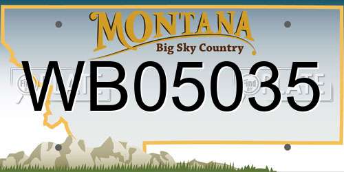 WB05035 Montana License Plate
