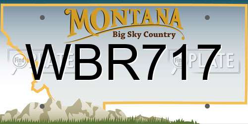 WBR717 Montana License Plate