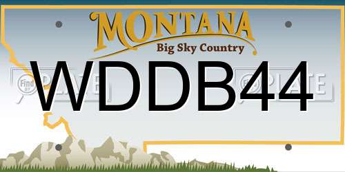 WDDB44 Montana License Plate