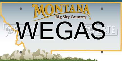 WEGAS Montana License Plate