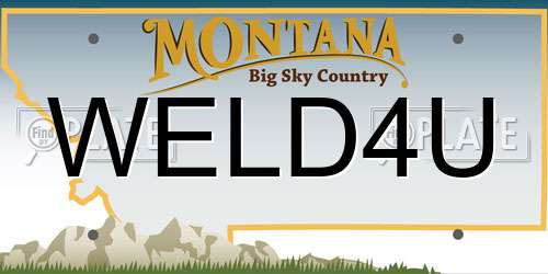 WELD4U Montana License Plate