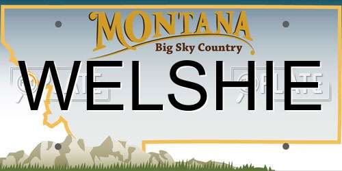 WELSHIE Montana License Plate