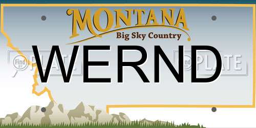 WERND Montana License Plate