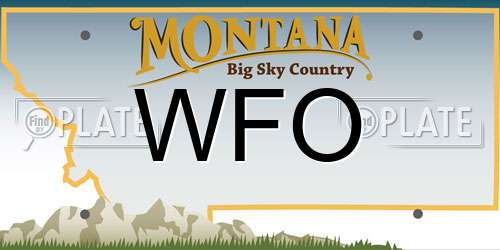 WFO Montana License Plate