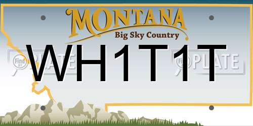 WH1T1T Montana License Plate