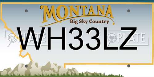 WH33LZ Montana License Plate